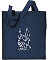 Great Dane Portrait #1 Embroidered Tote Bag #1