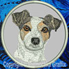 Jack Russell Terrier HD Portrait #1 10"Double Extra L Emb. Patch