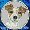 Jack Russell Terrier HD Portrait #2 10"Double Extra L Emb. Patch