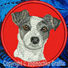 Jack Russell Terrier HD Portrait #3 10"Double Extra L Emb. Patch