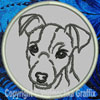 Jack Russell Terrier Portrait #1 - 3" Small Embroidery Patch