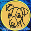 Jack Russell Terrier Portrait #1 - 3" Small Embroidery Patch
