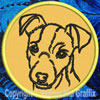 Jack Russell Terrier Portrait #1 - 4" Medium Embroidery Patch