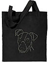 Jack Russell Terrier Portrait #1 Embroidered Tote Bag #1