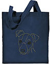 Jack Russell Terrier Portrait #1 Embroidered Tote Bag #1
