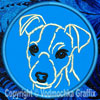 Jack Russell Terrier Portrait #2 - 3" Small Embroidery Patch
