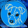 Jack Russell Terrier Portrait #2 - 4" Medium Embroidery Patch