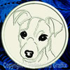 Jack Russell Terrier Portrait #2 - 3" Small Embroidery Patch