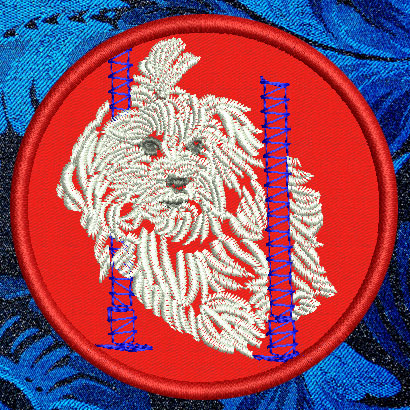 Maltese Agility #3 - 3" Small Embroidery Patch