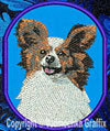 Papillon Dog BT3073 - 8" Extra Large Embroidery Patch