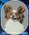 Papillon Dog BT3073 - 8" Extra Large Embroidery Patch