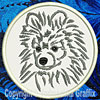 Pomeranian Portrait #1 - 3" Small Embroidery Patch