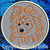 Pomeranian Portrait #3 - 3" Small Embroidery Patch