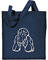 Poodle Portrait #1 Embroidered Tote Bag #1