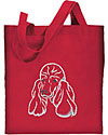 Poodle Portrait #1 Embroidered Tote Bag #1