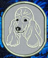 Poodle Portrait #2 - White 4" Medium Embroidery Patch