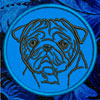 Pug Portrait #1 - 4" Medium Embroidery Patch