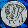 Rottweiler Portrait #1 - 4" Medium Embroidery Patch