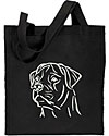 Rottweiler Portrait #1 Embroidered Tote Bag #1