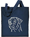 Rottweiler Portrait #1 Embroidered Tote Bag #1