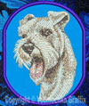 Schnauzer - BT2359 - 8" Extra Large Embroidery Patch