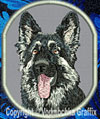 Shiloh Shepherd HD Portrait #1 - 4" Medium Size Embroidery Patch