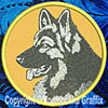 Shiloh Shepherd HD Profile #1 10" Double Extra Embroidery Patch