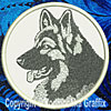 Shiloh Shepherd HD Profile #1 - 4" Medium Embroidery Patch