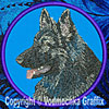 Shiloh Shepherd HD Profile #2 10" Double Extra Embroidery Patch