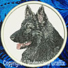 Shiloh Shepherd HD Profile #2 - 4" Medium Embroidery Patch