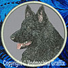 Shiloh Shepherd HD Profile #3 10" Double Extra Embroidery Patch