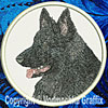 Shiloh Shepherd HD Profile #3 - 8" Extra Large Embroidery Patch
