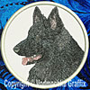 Shiloh Shepherd HD Profile #3 - 4" Medium Embroidery Patch