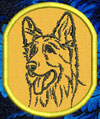 Shiloh Shepherd Portrait #1 - 4" Medium Embroidery Patch