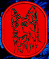 Shiloh Shepherd Portrait #1 - 4" Medium Embroidery Patch