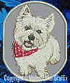 West Highland White Terrier BT1587 - 8" Extra L Embroidery Patch