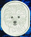 West Highland White Terrier Portrait #1 - 3" Small Emb. Patch