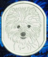 West Highland White Terrier Portrait #1 - 4" Medium Emb. Patch