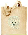 West Highland White Terrier Portrait #1 Embroidered Tote Bag #1