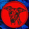 Whippet Portrait #1 - 3" Small Embroidery Patch
