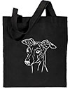 Whippet Portrait #2 Embroidered Tote Bag #1