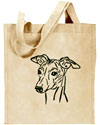 Whippet Portrait #2 Embroidered Tote Bag #1