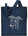 Whippet Portrait #2 Embroidered Tote Bag #1