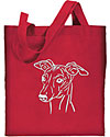 Whippet Portrait #2 Embroidered Tote Bag #1