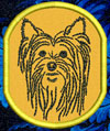 Yorkshire Terrier Portrait #1 - 4" Medium Embroidery Patch