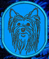 Yorkshire Terrier Portrait #1 - 4" Medium Embroidery Patch