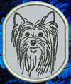 Yorkshire Terrier Portrait #1 - 4" Medium Embroidery Patch