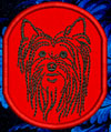 Yorkshire Terrier Portrait #1 - 4" Medium Embroidery Patch