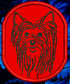 Yorkshire Terrier Portrait #1 - 3" Small Embroidery Patch