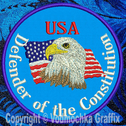 Constitution Defender - 4" Medium Embroidery Patch - Click Image to Close